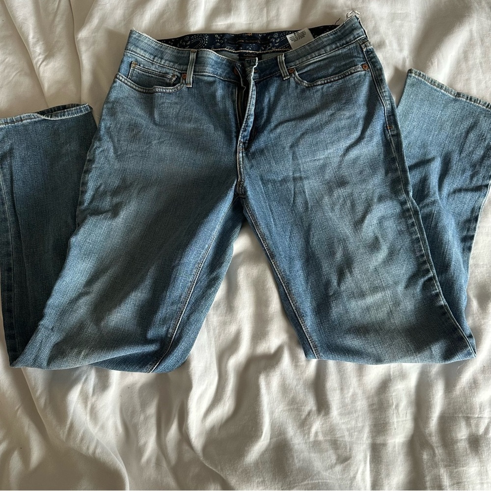 Medium Wash Straight Leg Jeans